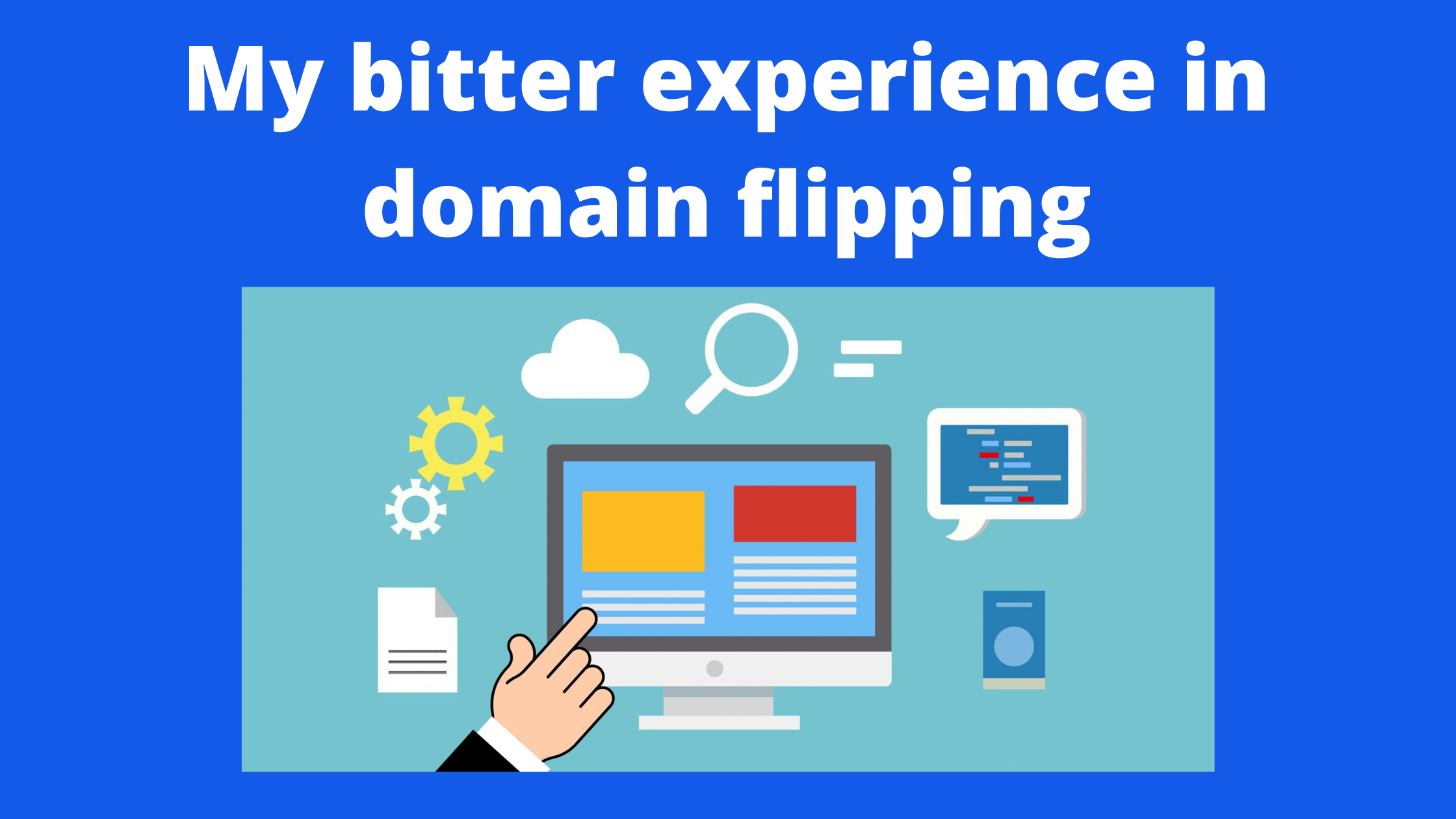 banner representing domain flipping